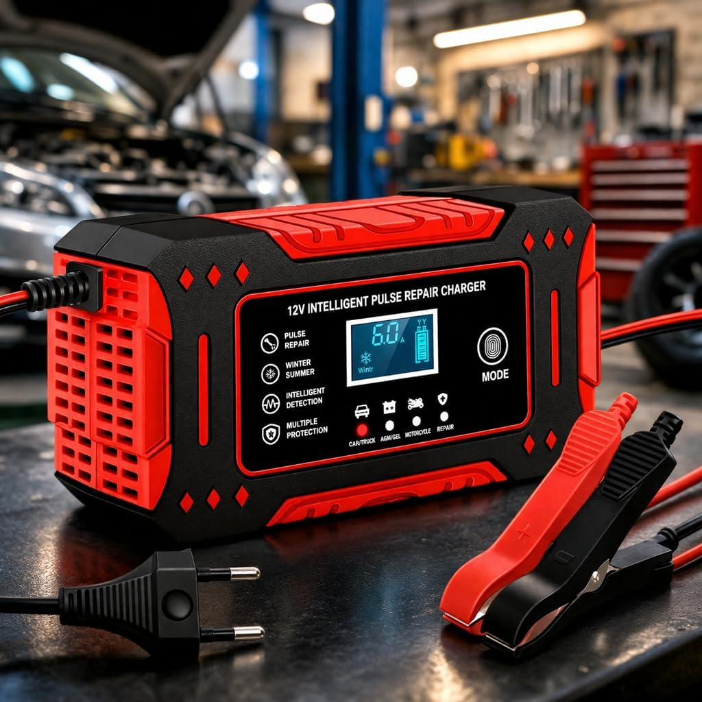 Carregador de Bateria Inteligente 12V 6A