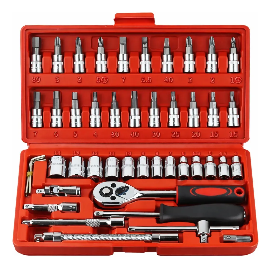 Kit Ferramentas 46 Peças com Maleta Completa